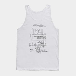 Loom for Weaving Vintage Patent Hand Drawing Tank Top